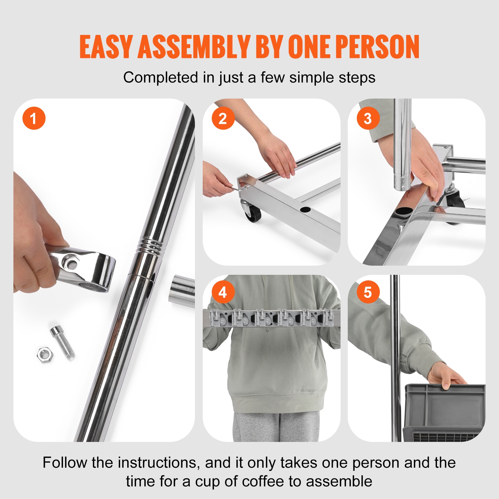 Garden Tool Organiser With Wheels For Garage Storage Rack_voghion.com